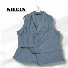 シーイン カシュクール風ノースリーブシャツ きれいめ Lサイズ 8538