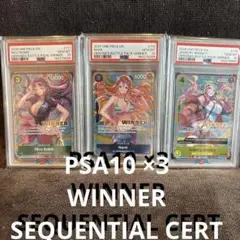 PSA10 3連番 ヒロインズ Winner ナミ ロビン ボニー 英語版 - メルカリ