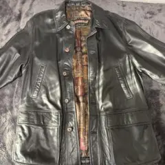 レザーコート 黒 Made in Italy