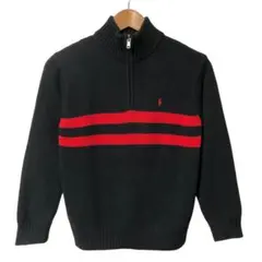 ポロバイラルフローレン キッズ ハーフジップ ニット ライン 長袖 140