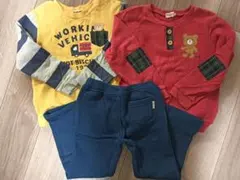 た*ん様 ミキハウス 110サイズ 長袖トレーナー２枚とパンツ１枚セット