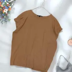 《SUGAR SPOON》 ノースリーブシャツ F ブラウン ビッグシルエット