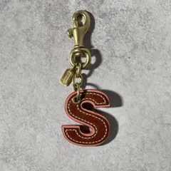 極美品✨COACH コーチ チャーム キーホルダー イニシャル S レザー