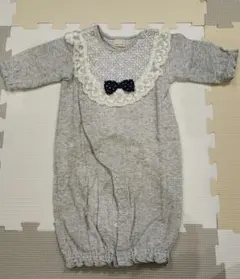 petit main グレー レース付きツーウェイ・ドレスオール