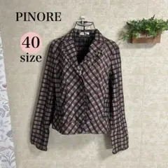PINORE チェック柄 テーラードジャケット 40サイズのサムネイル