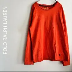 ・POLO RALPH LAUREN メンズ 長袖Tシャツ オレンジ カジュアル