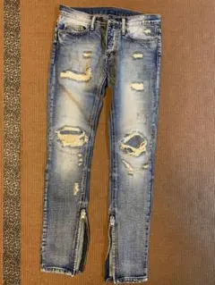 mnmlダメージデニム スキニー