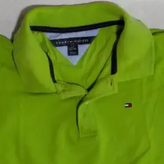 HILFIGER ポロシャツ ライムグリーン L/G