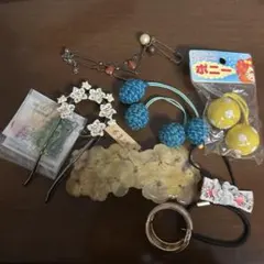 ヘアアクセサリー　ヘアゴム　かんざし　ブローチ　まとめ売り