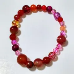 世界に一つ【3-82】❤️6～12mm【不揃いの貴女だけの天然石ブレスレット】