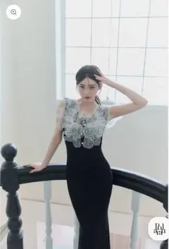 polaura ポローラ レースフリルニットワンピース黒 - メルカリ