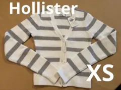 【新品】Hollister カーディガン XS ホワイト/グレーのサムネイル