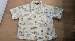 ビーチ風景プリント 半袖シャツ コムサイズム