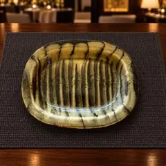 【新品 店舗販売品】やちむん タタラ皿　陶器　楕円皿 プレート 皿 長皿　角皿