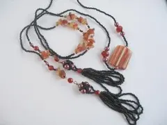 黒の貴婦人№2　縞瑪瑙のラリエット