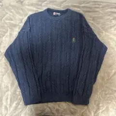 【90sUSA製】　CHAPS コットンニットセーター ラルフローレンＬサイズ