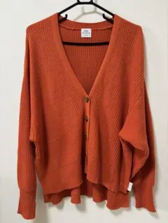 coen オレンジ カーディガン フリーサイズ