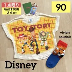 新品２点◆トイストーリー 半袖Tシャツ◆ウッディ なりきりソックス15〜20cmのサムネイル