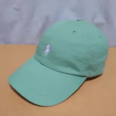 POLO ポロ ラルフローレン 薄緑 キャップ ポニー 古着のサムネイル