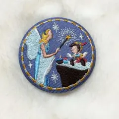 ディズニー刺繍缶バッチ　ピノキオ
