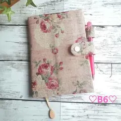 ♡B6手帳カバー・スケジュール帳カバー・ノートカバー♡ハンドメイド♡