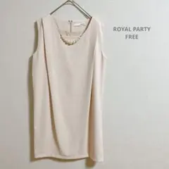 ロイヤルパーティ　ノースリーブワンピース　ドレス　パーティ　結婚式　FREE
