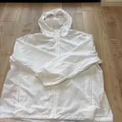 UNIQLO フード付きホワイトUVジャケット XL