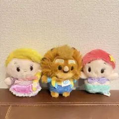 ディズニー　ツムツム　ぬいぐるみセット　ラプンツェル　アリエル　美女と野獣