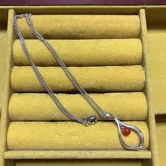 珊瑚ネックレス　シルバー