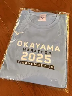 未開封　おかやまマラソン2025参加賞Tシャツ Lサイズ 袋付