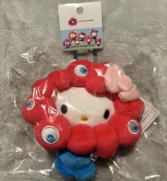 万博 限定 ミャクミャクなりきりぬいぐるみカラビナ付き キティ　サンリオ