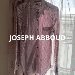 JOSEPH ABBOUD 赤白 ストライプシャツ Lのサムネイル