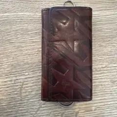 ブラウンレザーキーケース 4リング付き ヴィヴィアンウエストウッド