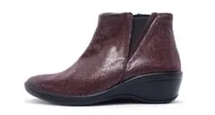 最終価格! 新品未使用品 23.5㎝ アルコペディコ　ショートブーツ　ボルドー