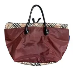 BURBERRY BLUE LABEL トートバッグ　レザー　ナイロン