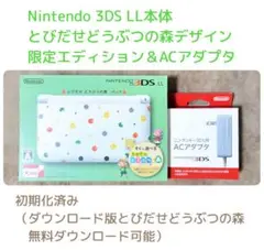 Nintendo 3DS LL　とびだせどうぶつの森限定デザイン（ソフトDL可）