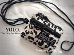 レオパード柄ショルダーミニポーチ