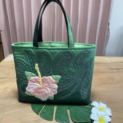 ハワイアンキルト　トートバッグ
