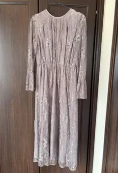 kaene カエン パーティドレス ワンピース レース グレージュ