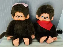 1978年大きな大きなモンチッチふたごのモンチッチ昭和レトロ　当時物男の子女の子