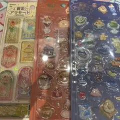 【文具女子博2025】BGM きゅるるんシール　喫茶3枚セット