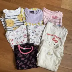 【90サイズ】Tシャツ 半袖 保育園着 まとめ売り 女の子