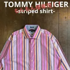 希少！【TOMMY HILFIGER トミーヒルフィガー】ストライプシャツ XL