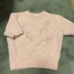 ピンク　ニット　半袖　サマーニット　ZARA