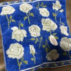 エトワール タオルハンカチ 薔薇柄 ブルーのサムネイル