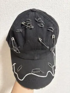 y2k デニムキャップ　ダメージ加工　クラッシュ　vintage streetのサムネイル