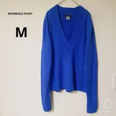 24時間以内発送　REFERENCE POINT 青色 Vネック M 1-42