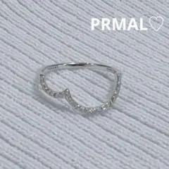 K10WG】PRMAL ダブルハーフサークルリング - メルカリ