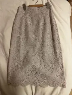 NATURAL BEAUTY BASIC ピンクベージュ　レーススカート