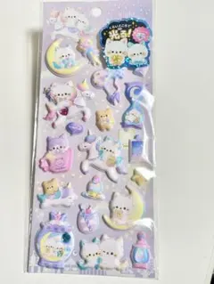 《新品》もっちもちシール　ナイトミャウ